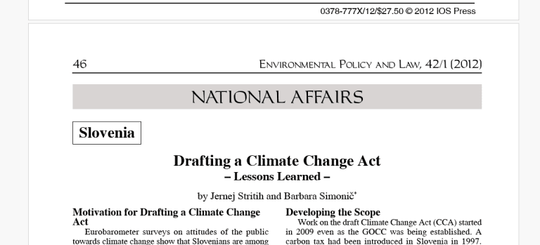 priprava podnebnega zakona